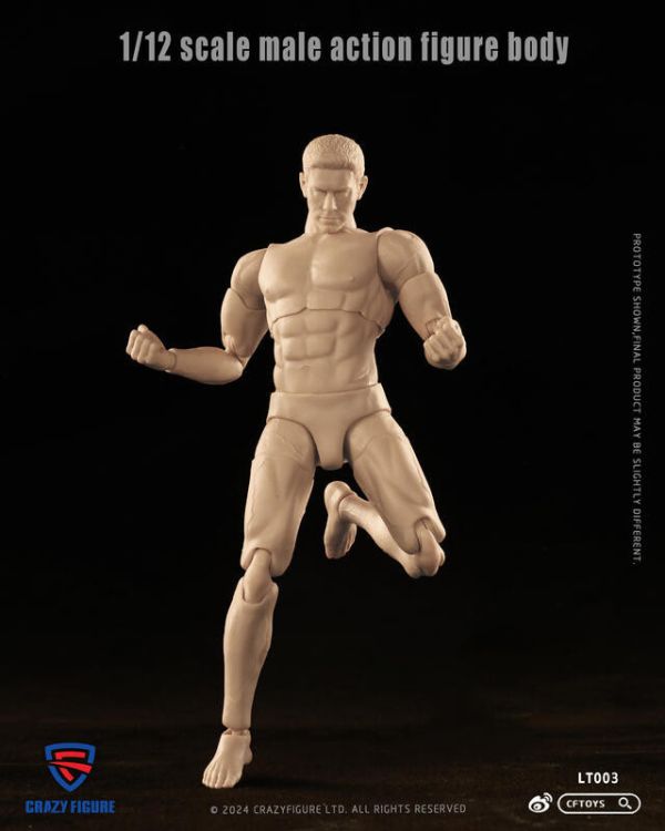 【史派克工廠】結單 預購免運24年Q4 CRAZY FIGURE 1/12 可動男素體 LT003 0726 CRAZY FIGURE 1/12 可動男素體 LT003