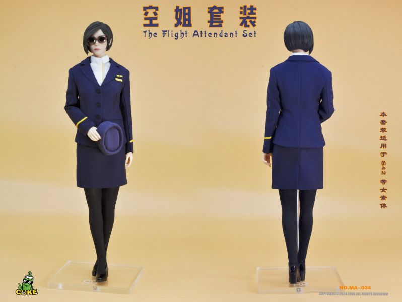 【史派克工廠】結單免運25年Q2 CUKE TOYS 1/6 L航空姐服飾套裝 MA-034 1218 CUKE TOYS 1/6 L航空姐服飾套裝 MA-034