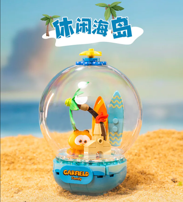 【史派克工廠】結單 現貨 PANTASY 拼奇 加菲貓 水晶球系列 收藏積木 渡假小島 86801 0830 PANTASY 拼奇 加菲貓 水晶球系列 收藏積木 渡假小島 86801