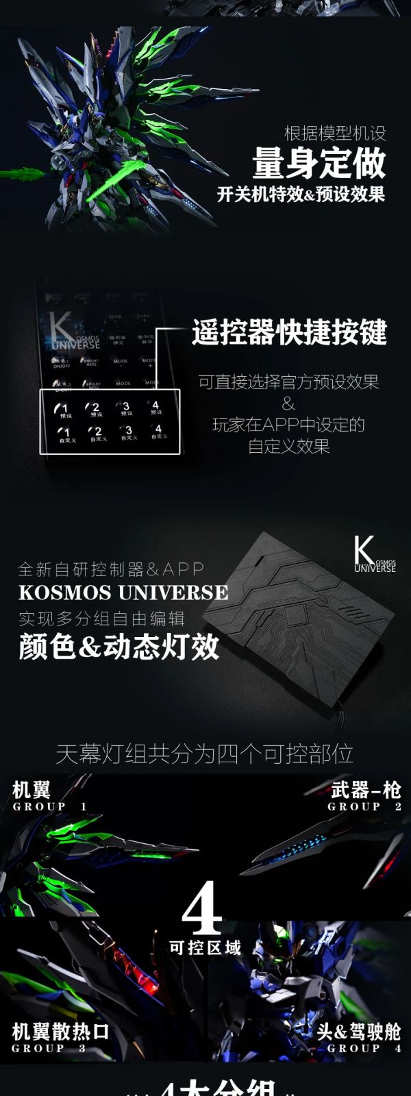 【史派克工廠】結單 預購免運24年Q3 KOSMOS 愛因塔 天幕 幻彩燈組 配件 不含本體 0628 KOSMOS 愛因塔 天幕 幻彩燈組 配件 不含本體