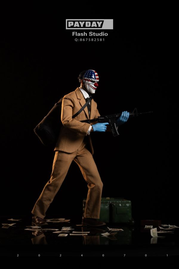 【史派克工廠】結單免運25年Q2 FLASH STUDIO 1/6 達拉斯 PAYDAY 可動人偶X-S003 0103 FLASH STUDIO 1/6 達拉斯 PAYDAY 可動人偶X-S003