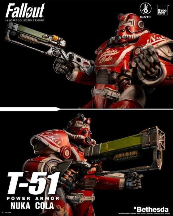 【史派克工廠】結單24年Q3 THREEZERO 異塵餘生 T-51 核子可樂動力裝甲 36.8cm 可動人偶 訂 0603 THREEZERO 異塵餘生 T-51 核子可樂動力裝甲 36.8cm 可動人偶 訂