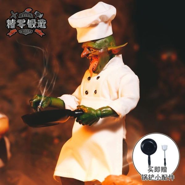 【史派克工廠】預購免運26年7月 精零鍛造 Hopdo Toys 莫西干 哥布林 廚師服 娃衣 1/12 0611 精零鍛造 Hopdo Toys 莫西干 哥布林 廚師服 娃衣 1/12