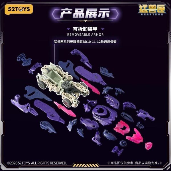 【史派克工廠】結單 免運26年9月 52Toys BD-12 猛獸匣 無限獸驅 午夜脈衝 套裝 外甲+骨架 0817 52Toys BD-12 猛獸匣 無限獸驅 午夜脈衝 套裝 外甲+骨架
