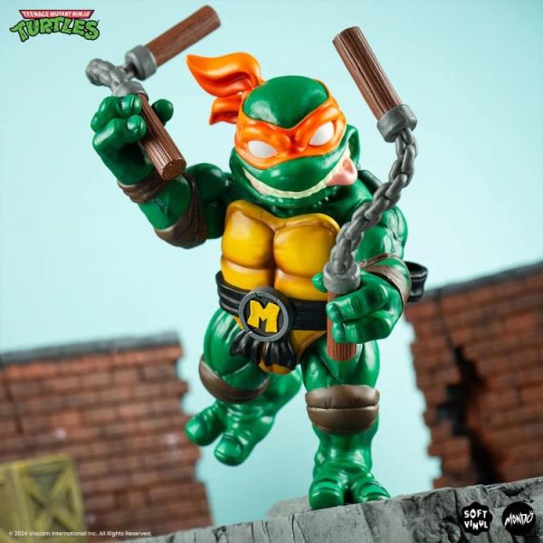 【史派克工廠】結單 預購24年11月 美版 MONDO 忍者龜 米開朗基羅 柳丁花 PVC 20CM 0628 美版 MONDO 忍者龜 米開朗基羅 柳丁花 PVC 20CM