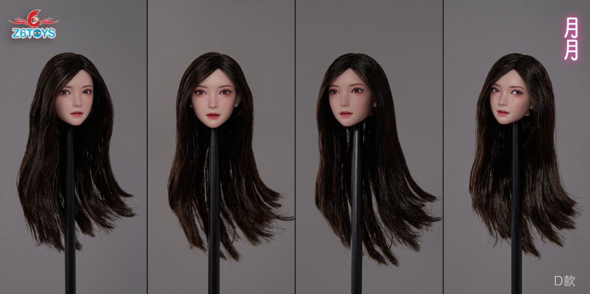 【史派克工廠】結單免運4月 Z6TOYS 1/6 亞洲可動眼美女頭雕 月月 ZC016ABCDEF 共6款 0410 Z6TOYS 1/6 亞洲可動眼美女頭雕 月月 ZC016ABCDEF 共6款