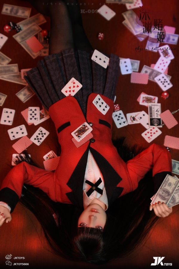 【史派克工廠】結單免運25年Q4 JKTOYS 1/6 深淵賭姬 狂賭之淵 夢子cosplay版 可動人偶 0815 JKTOYS 1/6 深淵賭姬 狂賭之淵 夢子cosplay版 可動人偶