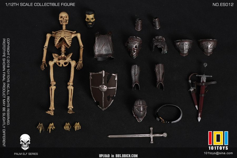 【史派克工廠】結單免運25年Q1 101TOYS 1/12 掌上精靈系列 骷髏中世紀 騎士ABC ES010 1213 101TOYS 1/12 掌上精靈系列 骷髏中世紀 騎士ABC ES010