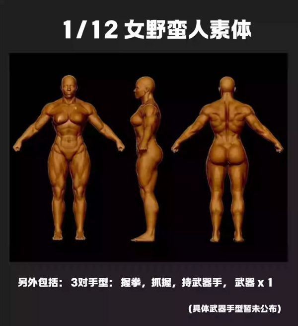 【史派克工廠】結單預購免運25年Q2 Brutal Realm 殘酷領域 6寸 亞洲白色 歐洲肉色 非洲黑色 女戰士素體 0919 Brutal Realm 殘酷領域 6寸 亞洲白色 歐洲肉色 非洲黑色 女戰士素體