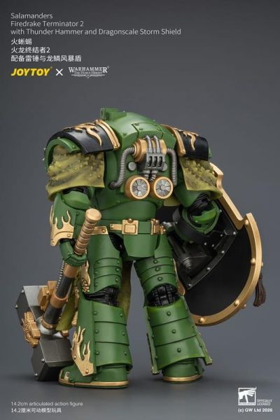 【史派克工廠】預購免運26年9月 joytoy暗源 火龍終結者1 2 配備雷錘與龍鱗風暴盾火蜥蜴 戰鎚 40K 0713 joytoy暗源 火龍終結者1 2 配備雷錘與龍鱗風暴盾火蜥蜴 戰鎚 40K