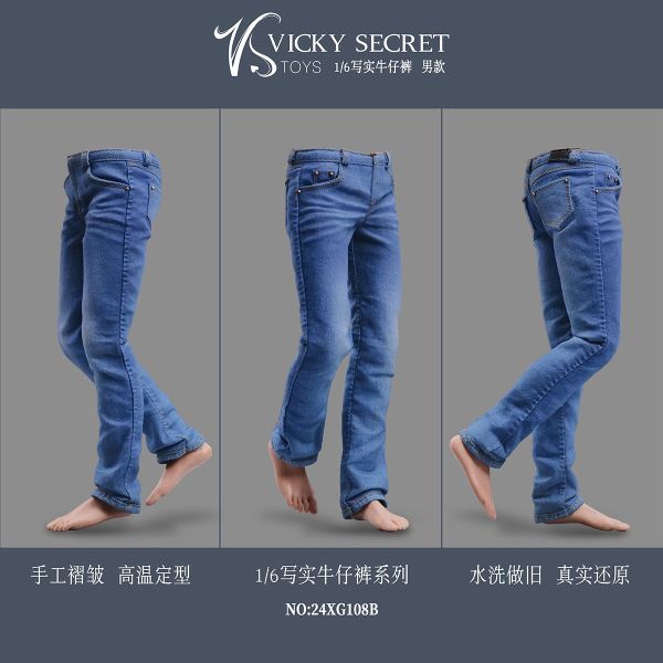 【史派克工廠】結單25年Q2 VSTOYS 1/6 寫實牛仔褲 24XG108A淺藍色男 深藍色男 0109 VSTOYS 1/6 寫實牛仔褲 24XG108A淺藍色男 深藍色男
