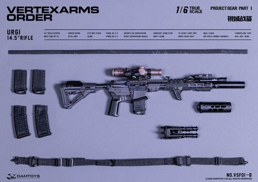 【史派克工廠】預購免運Q4 DAMTOYS 1/6 銳械戰備武器吊卡第一彈 NO.VSF01-A-G 共7款 0514 DAMTOYS 1/6 銳械戰備武器吊卡第一彈 NO.VSF01-A-G 共7款