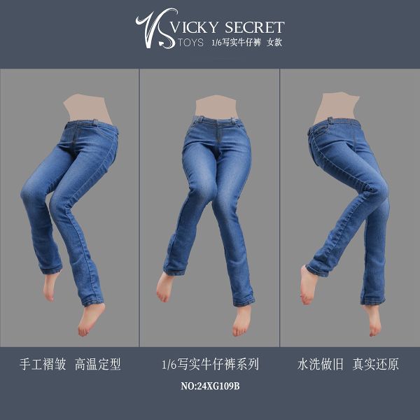 【史派克工廠】結單25年Q2 VSTOYS 1/6 寫實牛仔褲 24XG109A淺藍色女 深藍色女 0109 VSTOYS 1/6 寫實牛仔褲 24XG109A淺藍色女 深藍色女