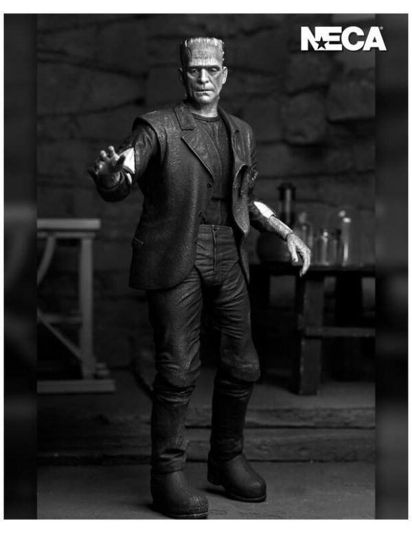 【史派克工廠】結單預購25年1月 NECA 環球怪物 科學怪人 黑白版 8吋 可動人偶 0913 NECA 環球怪物 科學怪人 黑白版 8吋 可動人偶