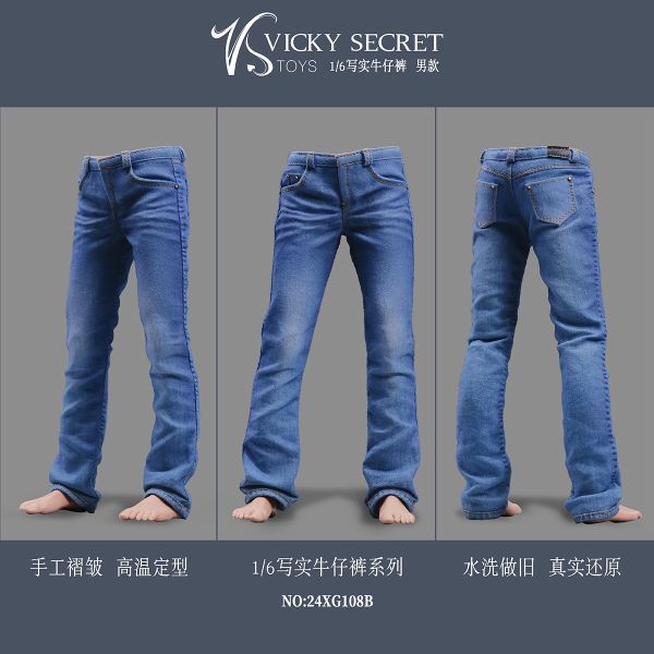 【史派克工廠】結單25年Q2 VSTOYS 1/6 寫實牛仔褲 24XG108A淺藍色男 深藍色男 0109 VSTOYS 1/6 寫實牛仔褲 24XG108A淺藍色男 深藍色男