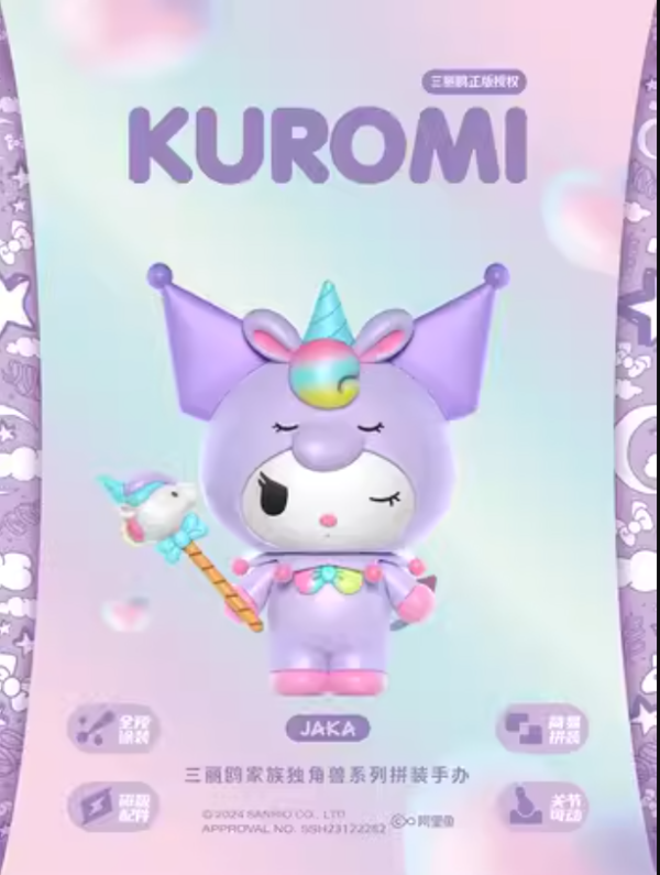 【史派克工廠】結單預購24年Q3 JAKA 三麗鷗 盒玩 獨角獸系列 酷洛米 庫洛米 組裝公仔 0815 JAKA 三麗鷗 盒玩 獨角獸系列 酷洛米 庫洛米 組裝公仔