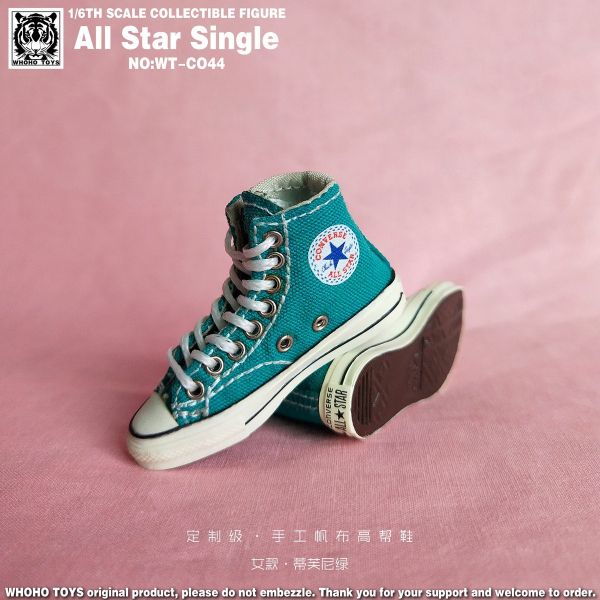 【史派克工廠】結單預購24年12月 WHOHO TOYS 1/6 All Star手工帆布高筒鞋 WT-CO44女款 0830 WHOHO TOYS 1/6 All Star手工帆布高筒鞋 WT-CO44女款