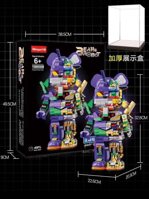 【史派克工廠】結單 預購免運24年7月 萬高 EVA 初號機 機械熊 暴力熊積木 大擺件 拼裝玩具 0716 萬高 EVA 初號機 機械熊 暴力熊積木 大擺件 拼裝玩具