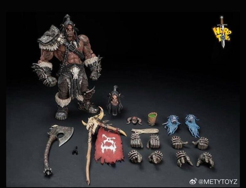 【史派克工廠】現貨免運 Hero toys 部落戰歌 獸人戰士 大酋長 吼爹 可動人偶 0307 Hero toys 部落戰歌 獸人戰士 大酋長 吼爹 可動人偶