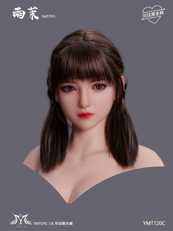 【史派克工廠】預購免運27年Q1 YMTOYS 1/6 雨茉 高仿真植髮女頭雕 YMT120ABCD 共4款 0716 YMTOYS 1/6 雨茉 高仿真植髮女頭雕 YMT120ABCD 共4款