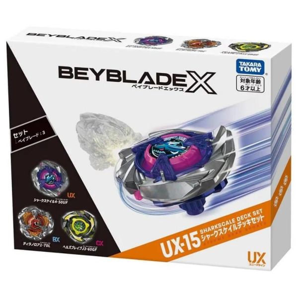 【史派克工廠】預購免運26年9月 戰鬥陀螺X UX-15 鮫鯊狂鱗改造組 BB98243 0506 戰鬥陀螺X UX-15 鮫鯊狂鱗改造組 BB98243