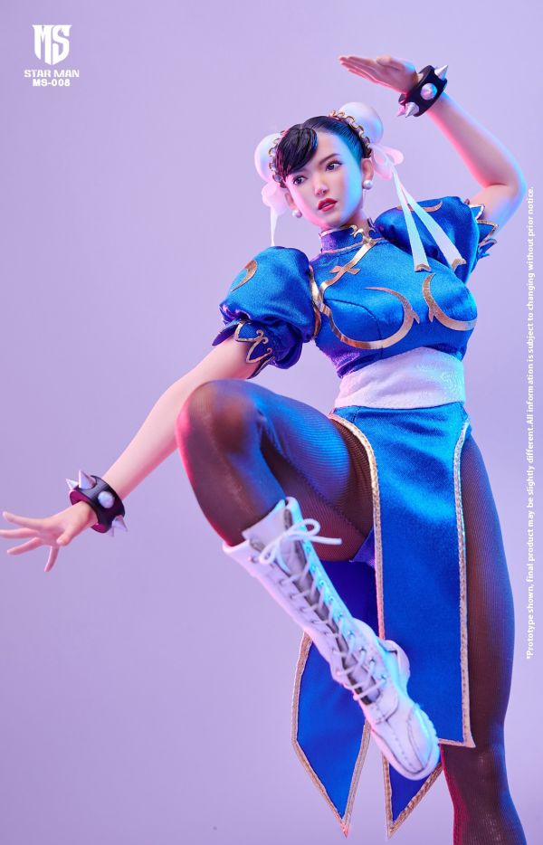 【史派克工廠】結單 預購免運24年10月 STAR MAN 1/6 女格鬥家 再版 MS-008A藍色旗袍版 & MS-008B藍色緊身連身 0619 STAR MAN 1/6 女格鬥家 再版 MS-008A藍色旗袍版 & MS-008B藍色緊身連身