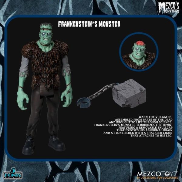 【史派克工廠】現貨 MEZCO 環球影城 怪物 5人套裝 科學怪人 狼人 可動人偶 MEZCO 環球影城 怪物 5人套裝 科學怪人 狼人 可動人偶