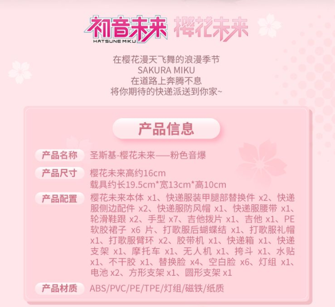 【史派克工廠】結單免運25年Q1 聖斯基 初音未來 櫻花未來 粉色音爆 附初回特典 組裝模型 0103 聖斯基 初音未來 櫻花未來 粉色音爆 附初回特典 組裝模型