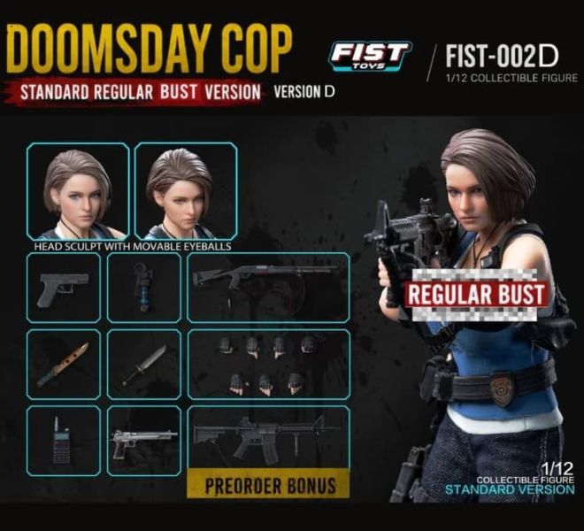 【史派克工廠】預購免運Q1 Fist Toys 末日女警 FIST-002 標準/血版 大小胸四版 可動 0616 Fist Toys 末日女警 FIST-002 標準/血版 大小胸四版 可動