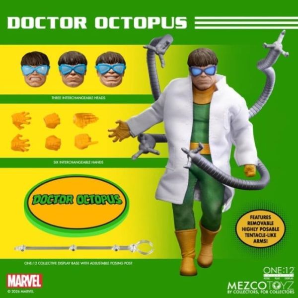 【史派克工廠】預購免運27年Q3 Mezco One12 漫威 八爪博士 章魚博士 1/12 可動人偶 1104 Mezco One12 漫威 八爪博士 章魚博士 1/12 可動人偶