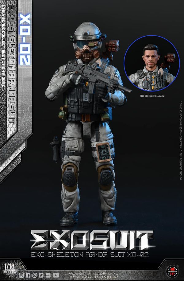 【史派克工廠】結單免運25年1月 Soldier Story 1/18 EXO 外骨骼裝甲服XO-02 SSE002 1220 Soldier Story 1/18 EXO 外骨骼裝甲服XO-02 SSE002