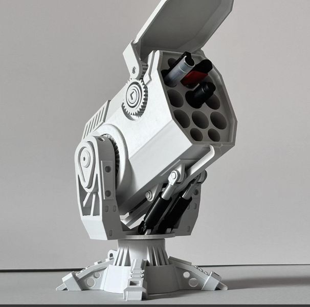 【史派克工廠】預購免運26年5月 防空導彈發射器 筆筒擺飾 科技感 文具收納盒 白色 可自行塗裝 0416 防空導彈發射器 筆筒擺飾 科技感 文具收納盒 白色 可自行塗裝