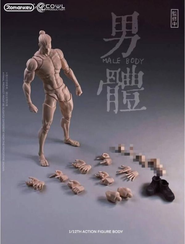 【史派克工廠】結單免運25年Q2 Romankey X COWL 1/12 超可動 少男 男素體 1227 Romankey X COWL 1/12 超可動 少男 男素體