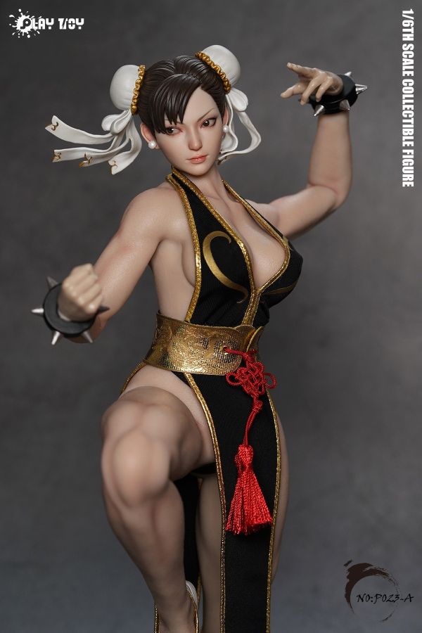【史派克工廠】結單 預購免運24年Q4 PLAY TOY 1/6 格鬥女神 2.0 P023A黑衣 P023B藍衣 春麗 0621 PLAY TOY 1/6 格鬥女神 2.0 P023A黑衣 P023B藍衣 春麗