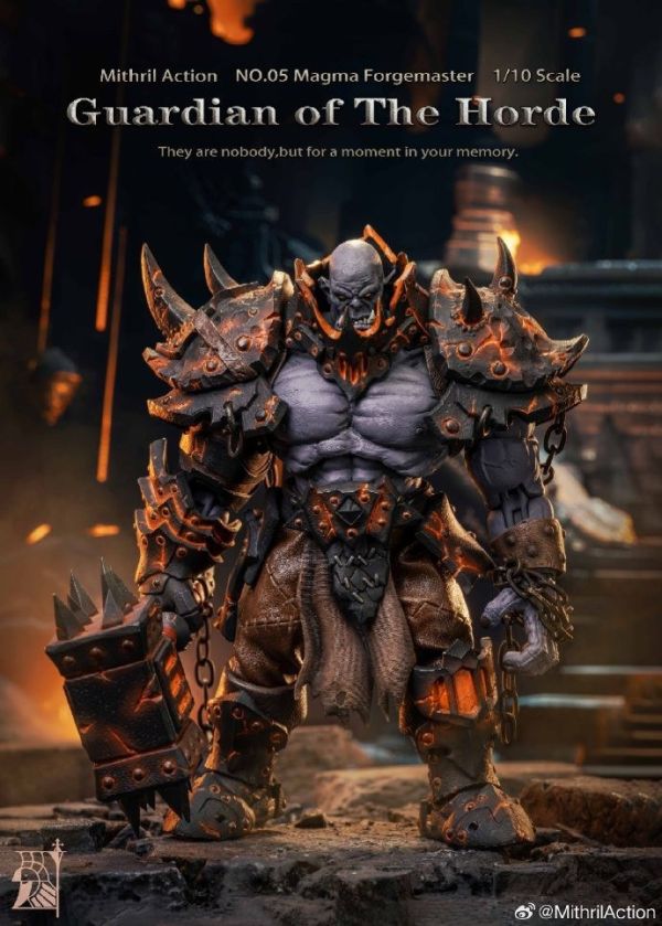 【史派克工廠】現貨免運 秘銀工作室 1/10 部落守衛05 熔岩鑄造者 獸人 可動人偶 0204 秘銀工作室 1/10 部落守衛05 熔岩鑄造者 獸人 可動人偶