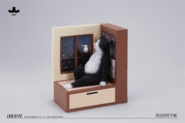 【史派克工廠】預購26年Q1 JXK 1/6 窗邊的哲學貓 寵物 動物 模型 公仔 JXK317 共四款 1128 JXK 1/6 窗邊的哲學貓 寵物 動物 模型 公仔 JXK317 共四款