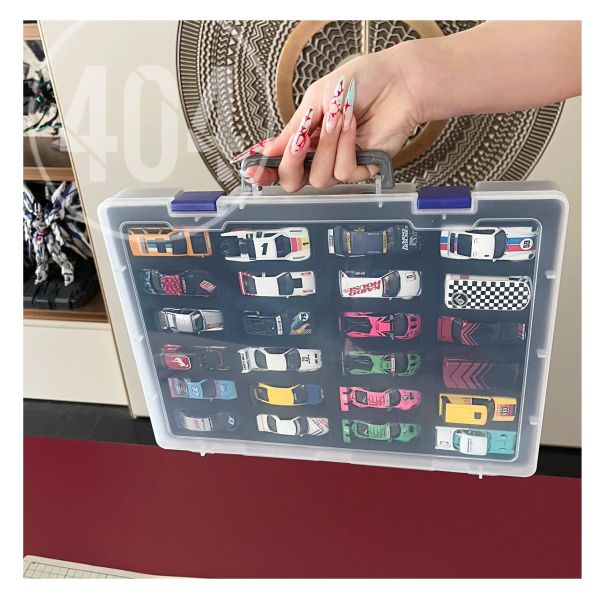 【史派克工廠】結單免運26年4月 404模型收納 多美小汽車 風火輪 手提透明收納盒 0330 404模型收納 多美小汽車 風火輪 手提透明收納盒