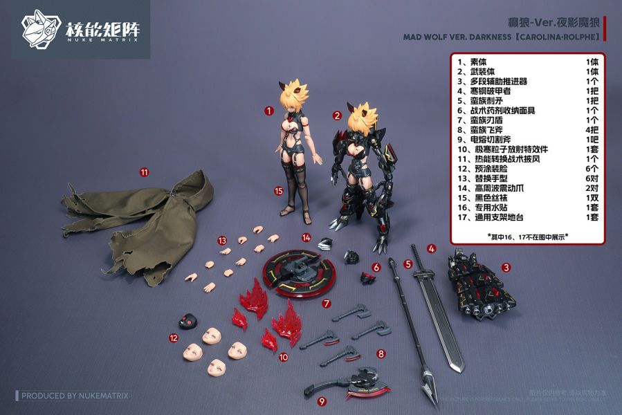 【史派克工廠】預購免運26年1月 核能矩陣 賽博森林 癲狼ver. 夜影魔狼 FF0119-V 0114 核能矩陣 賽博森林 癲狼ver. 夜影魔狼 FF0119-V