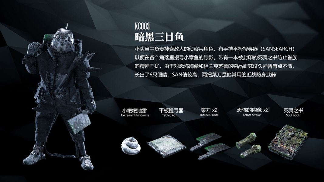 【史派克工廠】結單 預購23年Q4 KC001-4 深潛熊貓 & 鬣蜥獵手 & 暗黑三目魚 & 三人套裝 訂 0525 KC001-4 深潛熊貓 & 鬣蜥獵手 & 暗黑三目魚 & 三人套裝 訂
