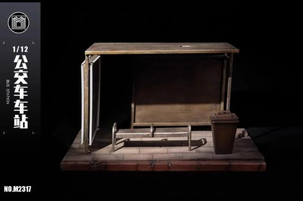 【史派克工廠】結單 23年Q4預購 mmmtoys 1/12 M2317 公交車車站 公車站 場景 兵人 場景 模型 0719 mmmtoys 1/12 M2317 公交車車站 公車站 場景 兵人 場景 模型