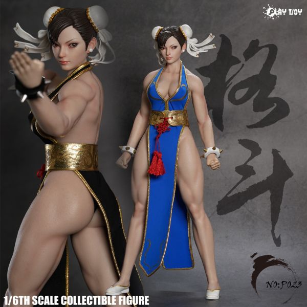 【史派克工廠】結單 預購免運24年Q4 PLAY TOY 1/6 格鬥女神 2.0 P023A黑衣 P023B藍衣 春麗 0621 PLAY TOY 1/6 格鬥女神 2.0 P023A黑衣 P023B藍衣 春麗