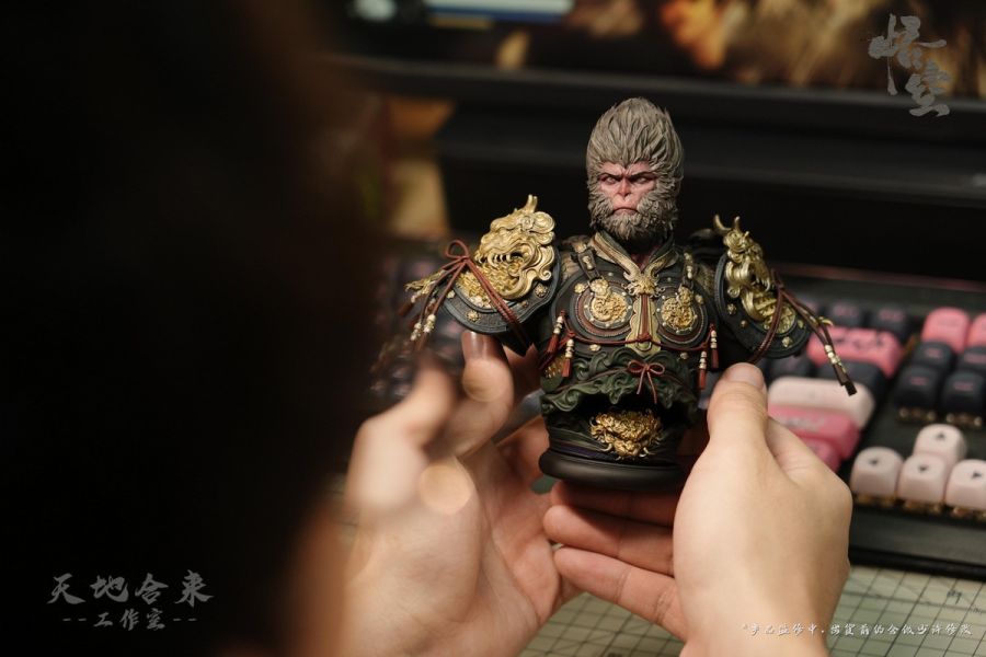 【史派克工廠】結單免運25年Q1 天地合來 1/6 黑神話 悟空 胸像 玄武黑版 彩繪版 黑靈猴 TD-001 1010 天地合來 1/6 黑神話 悟空 胸像 玄武黑版 彩繪版 黑靈猴 TD-001 靈明石猴 TD-002