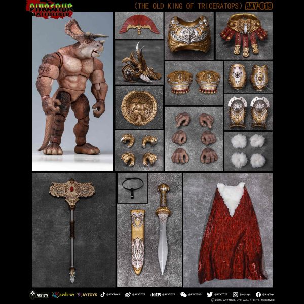 【史派克工廠】預購免運26年Q3 AXYTOYS 1/12 三角龍 國王 可動人偶 豪華版 基礎版 4版 0326 AXYTOYS 1/12 三角龍 國王 可動人偶 豪華版 基礎版 4版