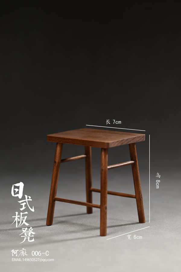 【史派克工廠】結單免運25年Q3 阿廠模型 1/6 日式板凳 006ABC 條案 007AB 共6款 0425 阿廠模型 1/6 日式板凳 006ABC 條案 007AB 共6款