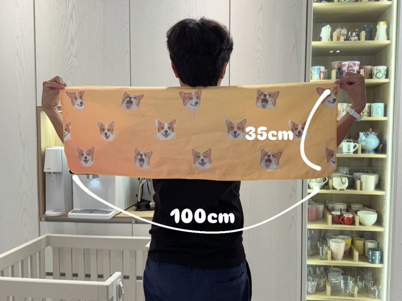 S尺寸：100 x 35cm【芒果漸層】快乾巾 S尺寸：100 x 35cm【芒果漸層】快乾巾