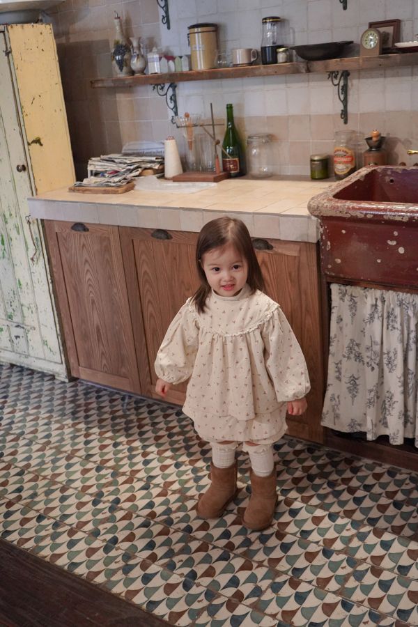 燈芯絨碎花上衣｜2COLORS 