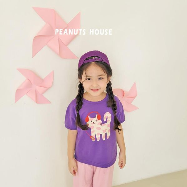 PEANUTS｜愛聽音樂貓咪短TEE 
