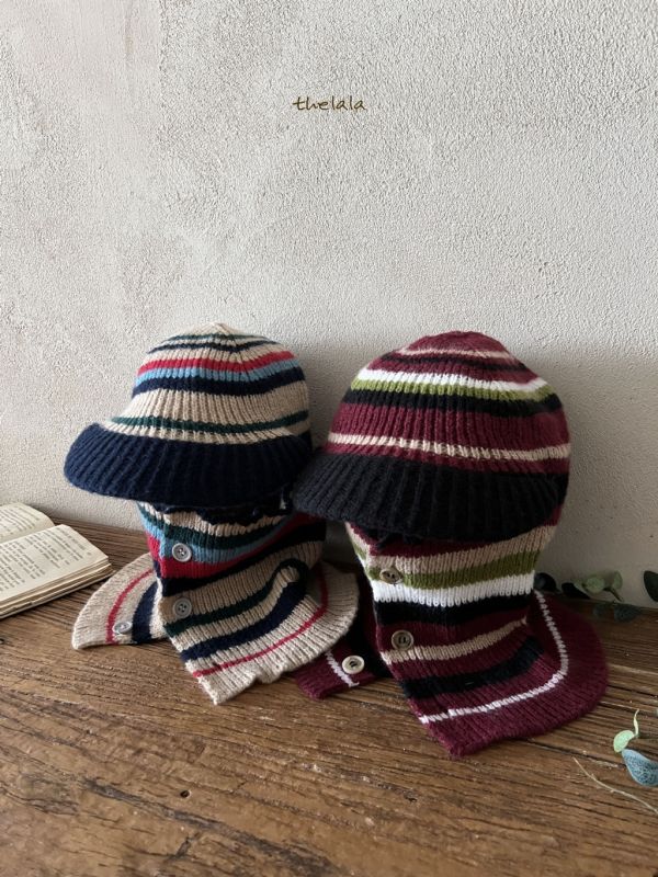 拼色針織圍脖帽｜2COLORS 