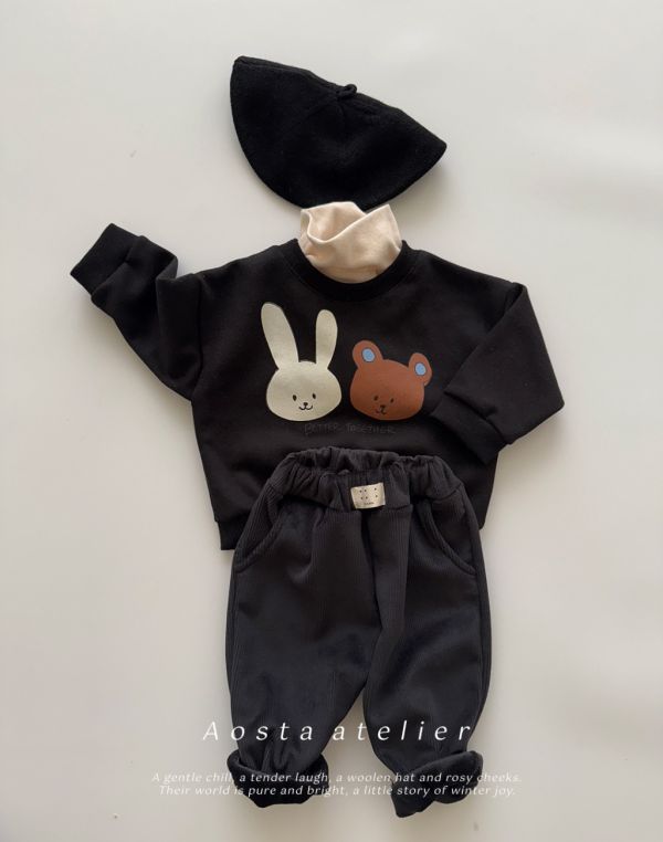 棉花糖坑條加絨鬆緊褲｜5COLORS 