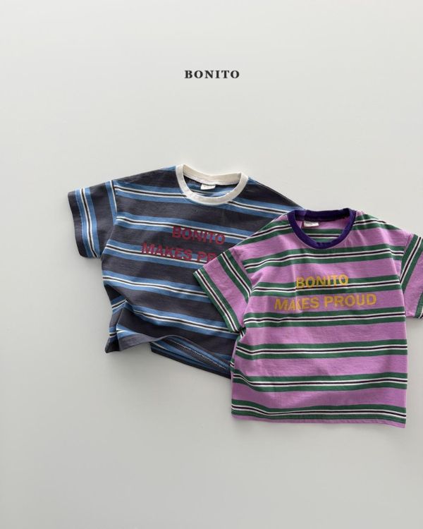 BONITO｜拼色條文短TEE 